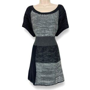 Size 3X 22 24 PATCHWORK EMBELLISHED SWEATER DRESS Knit Fall Winter‎ PLUS SIZE